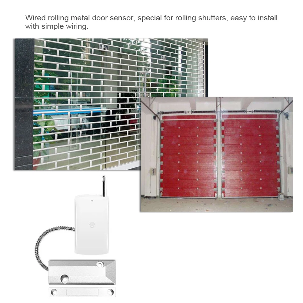 

Wireless 315MHz Roller Shutter Door Magnetic Contact Sensor Switch Door Window Open Detector For Home Burglar Alarm System