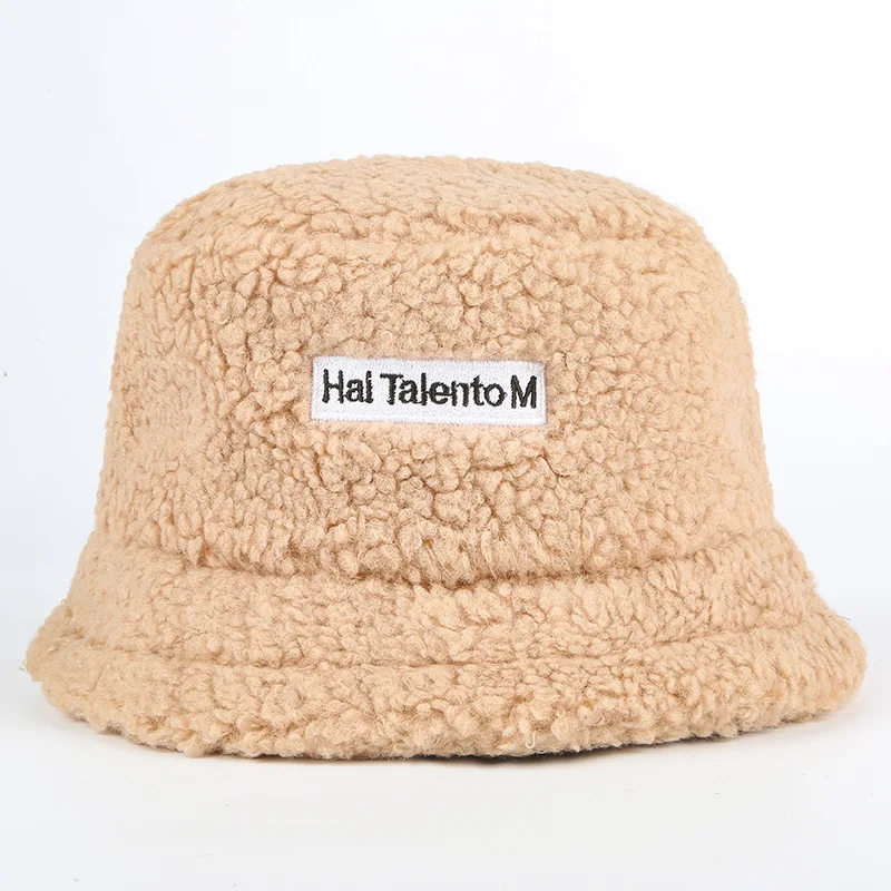 

2020 Autumn winter corduroy warm letter Bucket Hat Fisherman Hat outdoor travel Sun Cap Hats for Men and Women 277