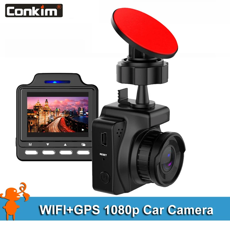 

Conkim New Car DVR WIFI GPS Video Recorder 1080P Full HD Novatek 96658 + IMX323 CMOS 1.5" IPS Car Cameras GPS Registrators