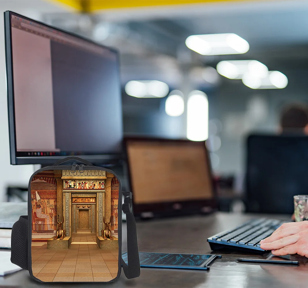 Новые сумки для ланча Египетский Древний Золотой дворец путешествий на открытом