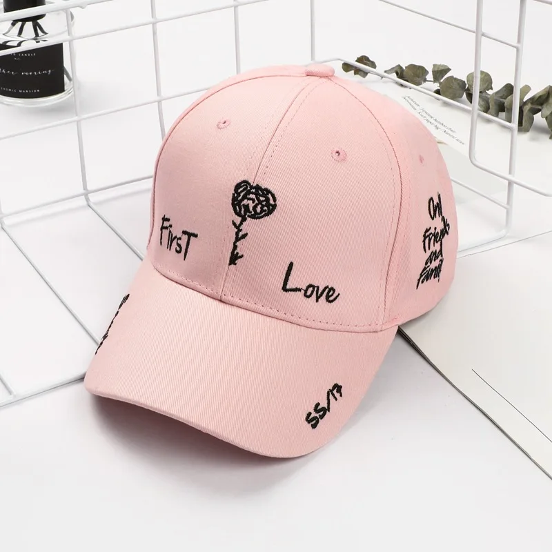 2019 модная бейсболка с надписью вышивка и цветок Мужская женская пара летняя