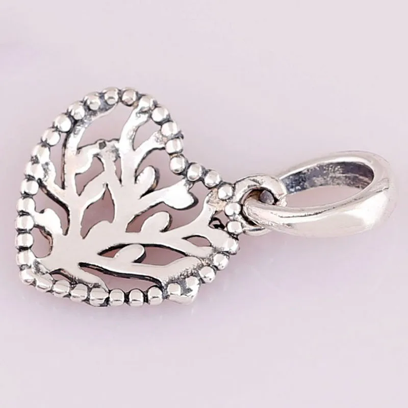

100% 925 Sterling Silver Charm Simple Hollow Life Tree Pendant Fit Pandora Women Bracelet & Necklace Diy Jewelry