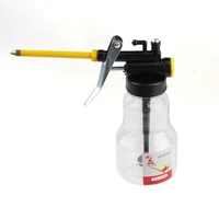 250ml transparent plastic oil can oiler lubrication oil machine oil pot refueling pot injector tool grease gun with 150mm mouth