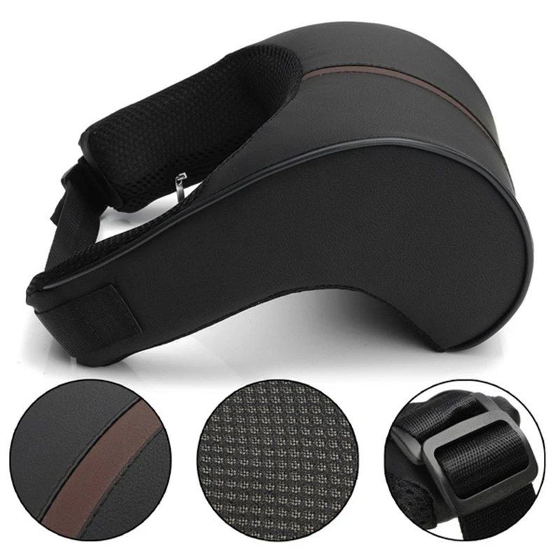 

1PCS PU Leather Auto Car Neck Pillow Memory Foam Pillows Neck Rest Seat Headrest Cushion Pad