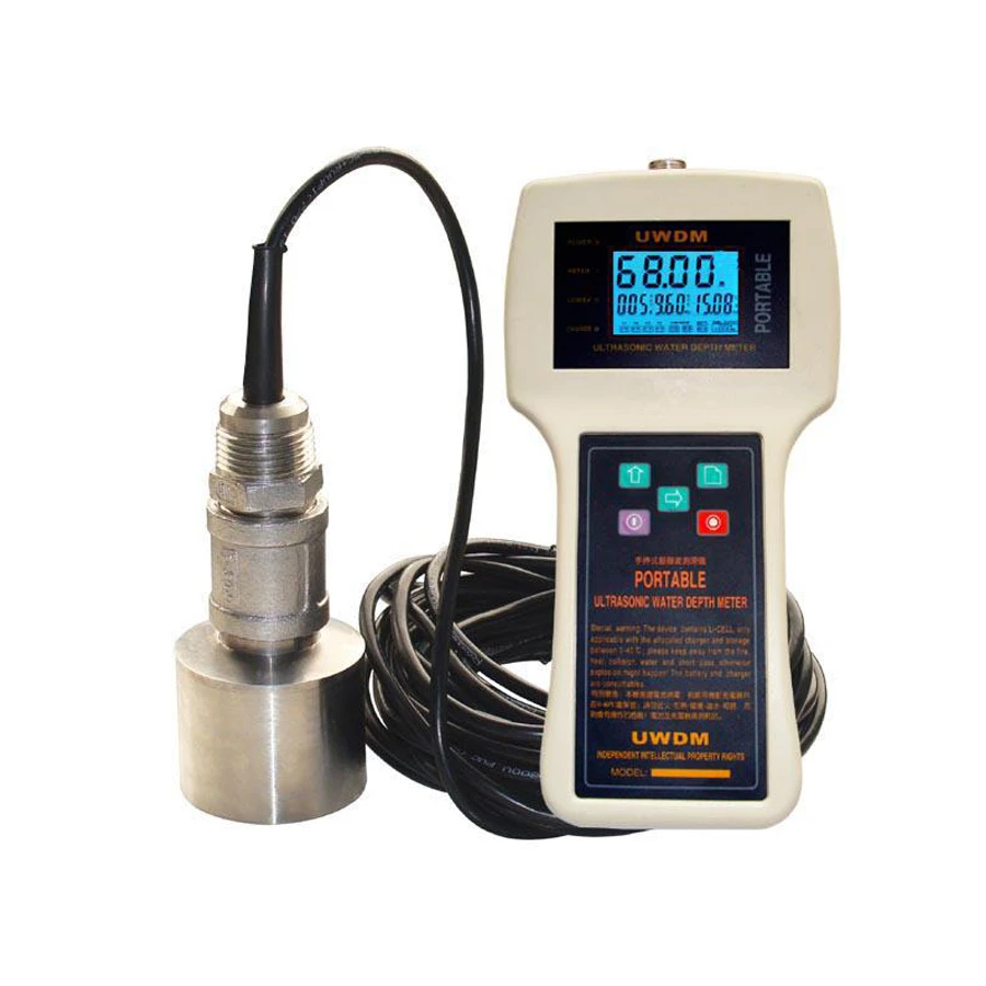 

Портативный Ручной ультразвуковой эхолот, ультразвуковой глубиномер, измеритель глубины воды, морской ЭХОЛОТ, 100 м, 110-220 В, 12 В/1800 мАч