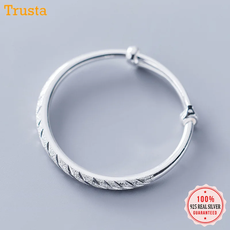 Trustdavis 100% 999 твердое Серебряные ювелирные изделия регулируемый для маленьких