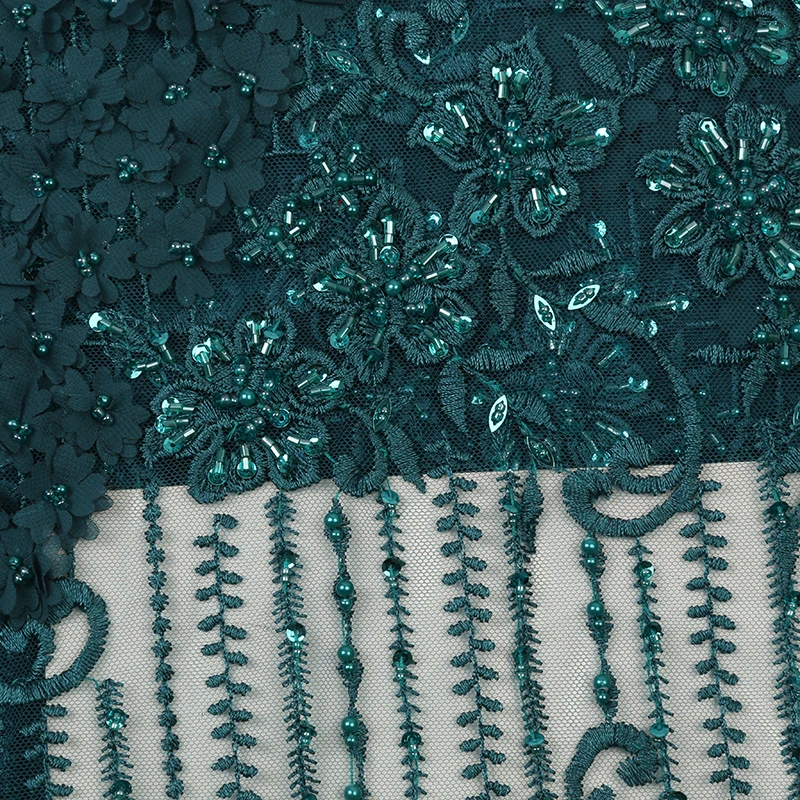 Bridal Beads Lace Fabric Latest African Lace Fabric 3d Lace Embroidery French African Wedding Lace Fabric 2861b
