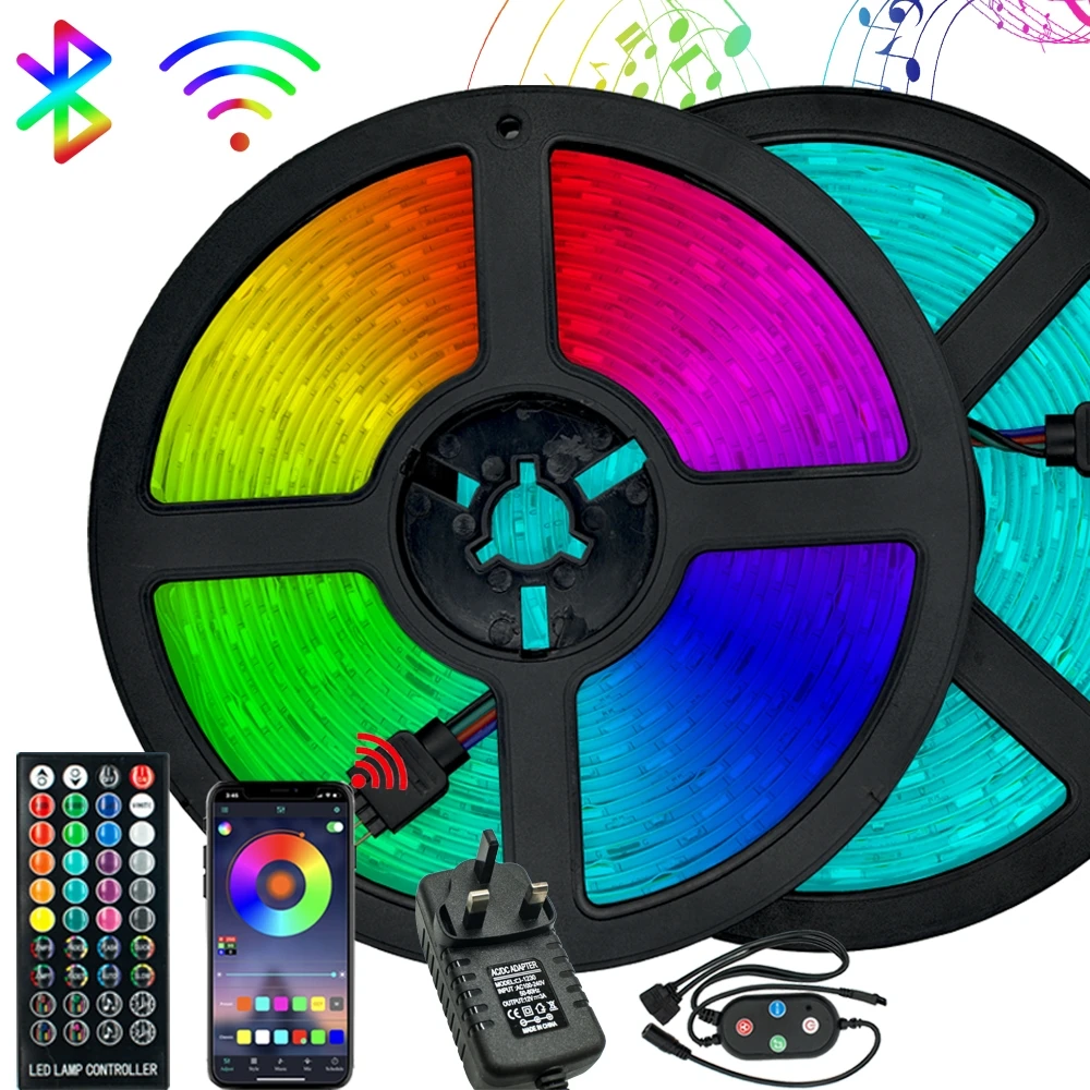 Светодиодный светильник с Управлением по Bluetooth светодиодный RGB 5050 SMD 2835 гибкая