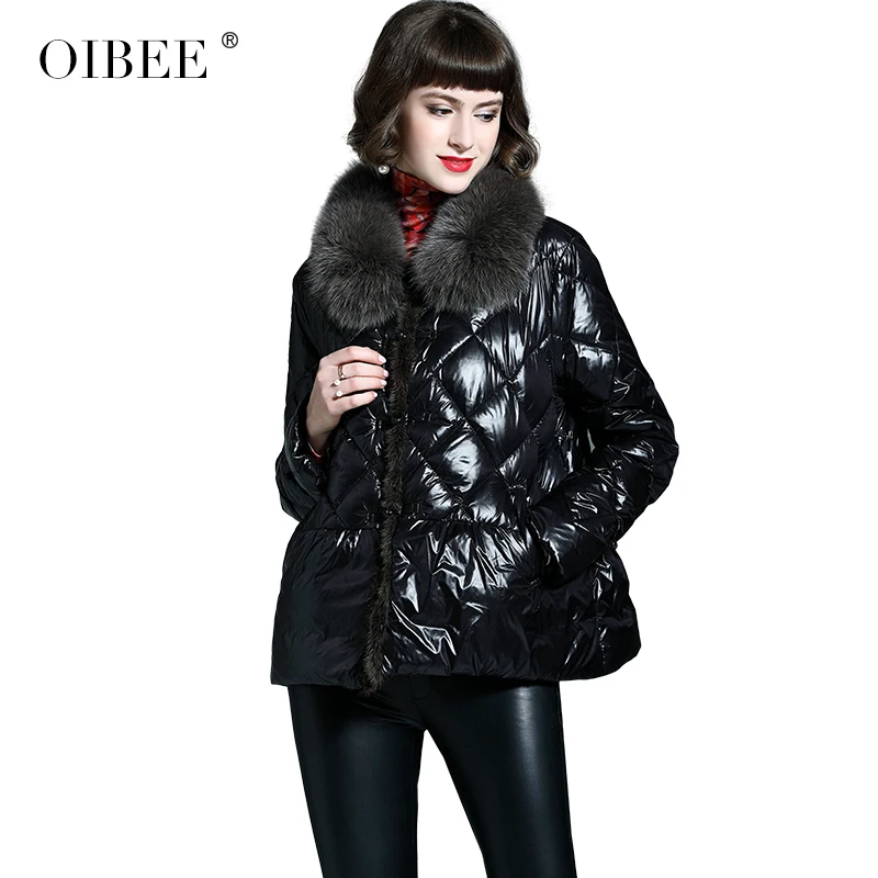 Fashion Trend Warm Fur collar Super Hot Pocket Long Sleeves Overcoat Female Plus Size short Women's Winter Puffer Down Jacket