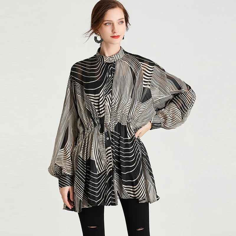 

Plus Size 2021 Spring New Fashion Bat Sleeve Top Women Fashion Thin Chiffon Shirt Women Tops Spring Summer Loose Female Top