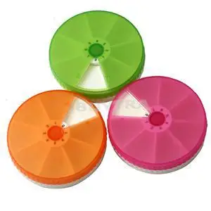 Чехол для таблеток Pastillero еженедельный вращающийся футляр дорожный разделитель