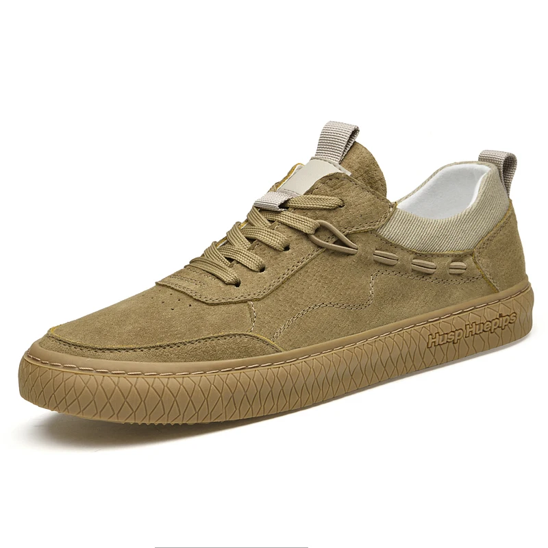 Harga Sepatu Kasual Anak Laki-laki Populer Sneakers Kasual Pria Kulit Krem Sepatu Flat Kualitas Tinggi Merek Pria Sepatu Jalan Pria
