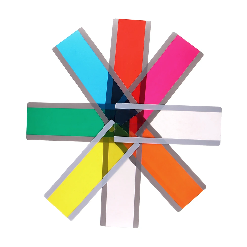 8 шт чтение карт полоски для нанесения хайлайтера Цветной накладки Закладка