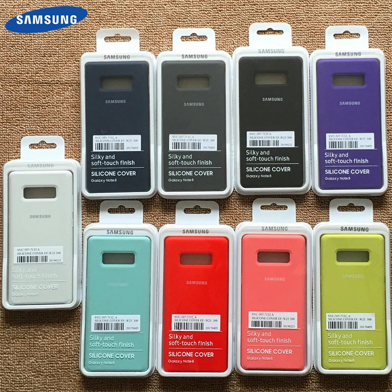 Фото Чехол для Samsung Galaxy Note 8 9 из жидкого силикона шелковистая поверхность Solf touch чехол N