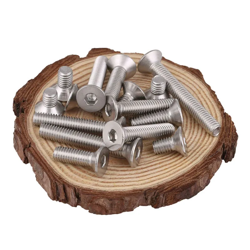 Шестигранный винт с плоской головкой из нержавеющей стали 304 потайной