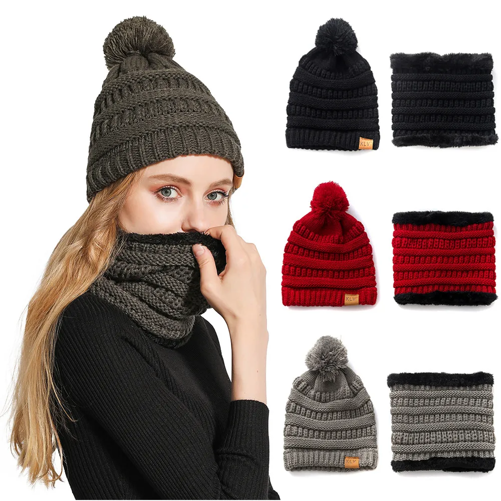 Зимние шапки для женщин и шарфы унисекс зимняя утепленная шерстяная теплая шапка