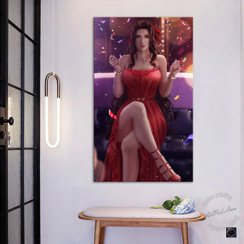 Картина Aerith на холсте Последняя фантазия VII игровой постер картина с сексуальной