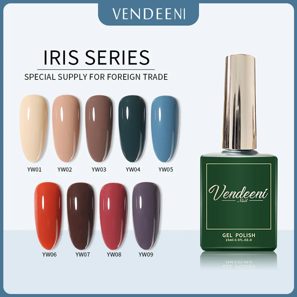 

VDN Gel Nail Polish 9 Colors 15ml Soak Off Semi Permanent UV Varnish DIY Nail Art varnish Decoration For DIY Nail Art Design