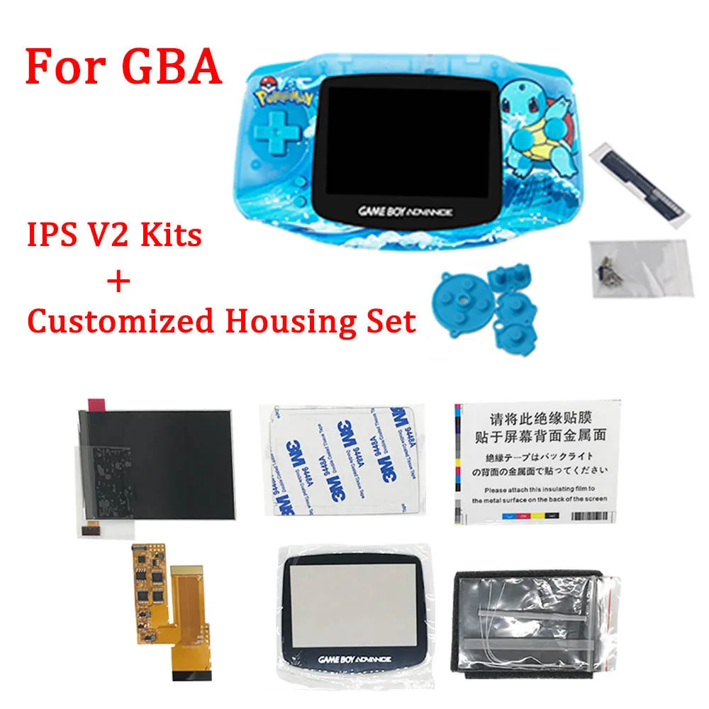 Корпус на заказ с комплектами ЖК-экранов IPS V2 для GBA комплекты подсветки Kits чехлом