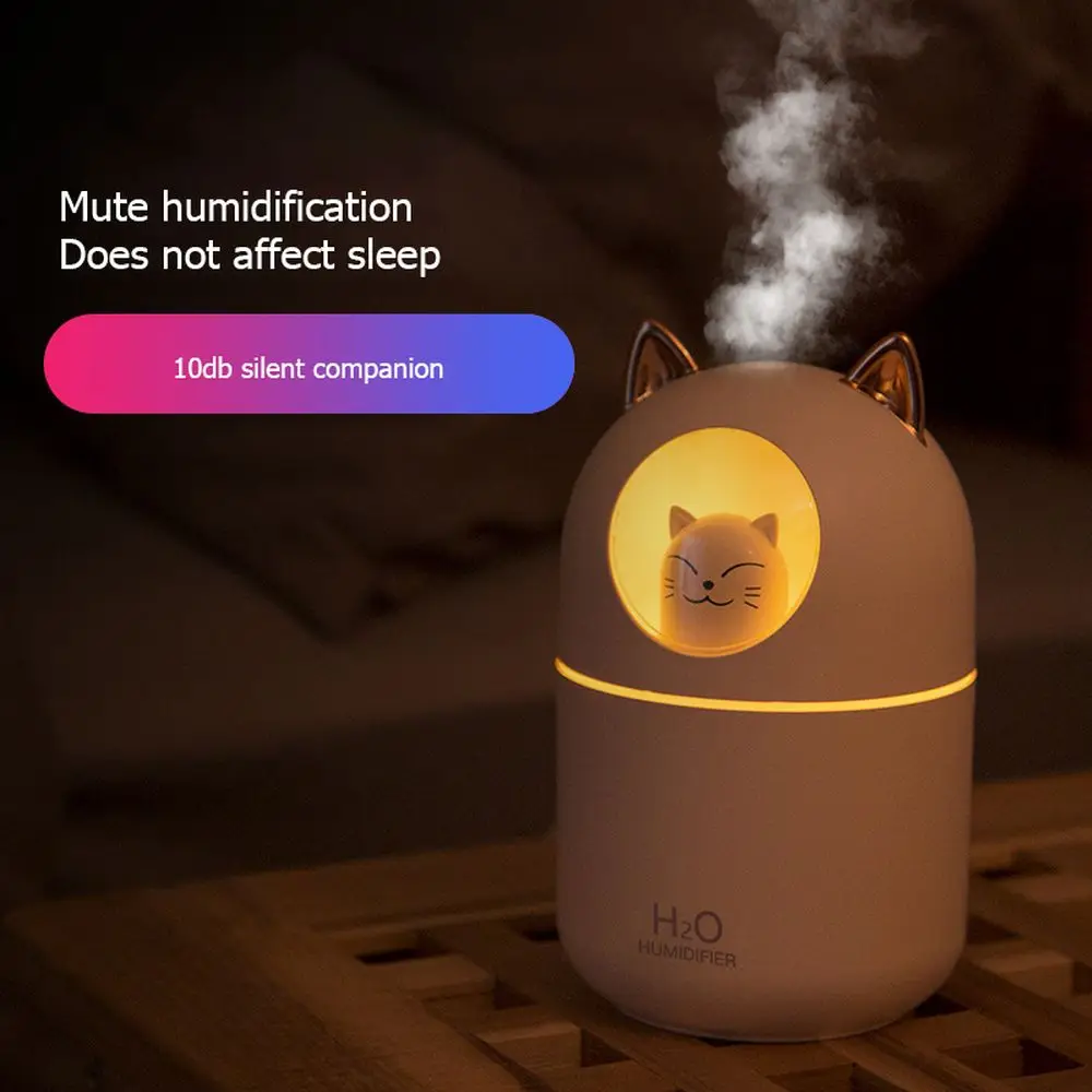 

KEWER Mini Air Humidifier Cute Pet Household Humidifier Air Purifier Moisturizing MuteUSB Air Mist Maker LED Night Light