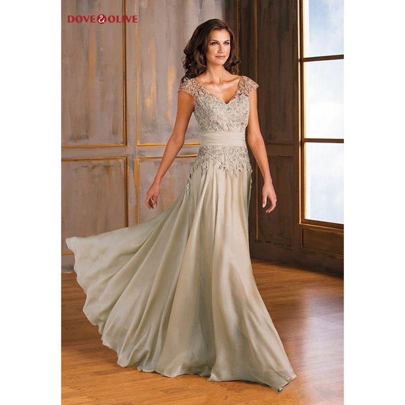 Шифоновые платья для матери невесты 2022 длинные кружевные платья-трапеции с