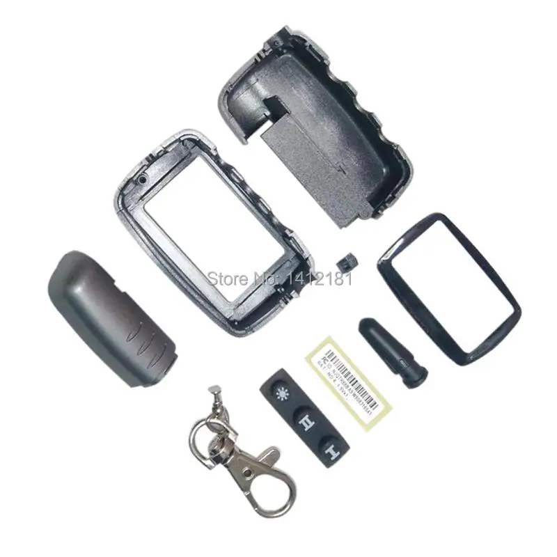 A9 Case Keychain Body Cover + LCD Display For Russian Two way car alarm system Starline Remote Control Key Fob Chain | Автомобили и
