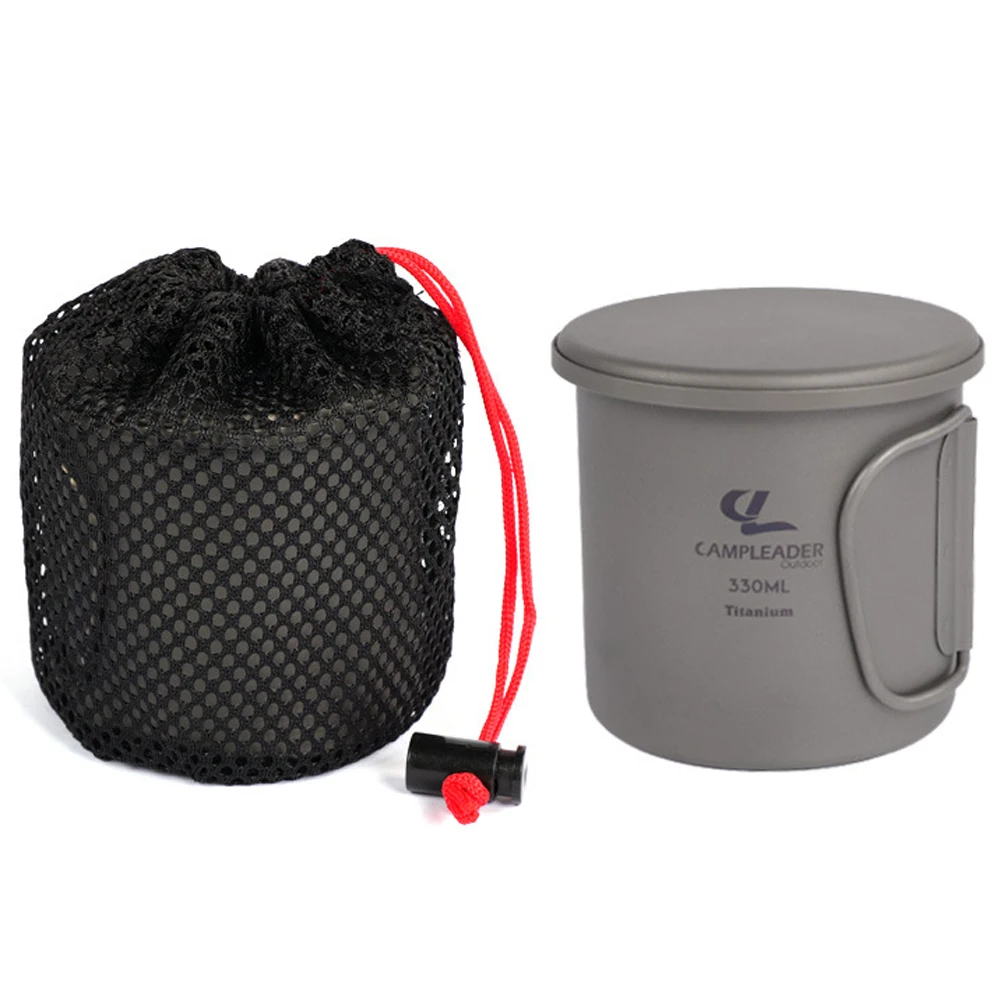 

Outdoor Camping 4pcs Titanium Tea Sets 330ml Water Cup Mug with 2 Mini Tea Cups Portable Outdoor Tea Cup For Home Climping Kit