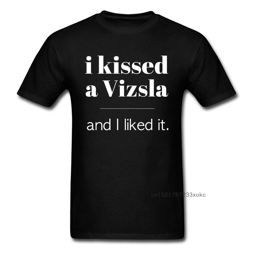 Мужская футболка с надписью I Kissed A Vizsla принтом и топы для влюбленных парные