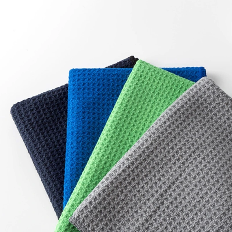 

Golf Towel 12"×20" Tri-fold Microfiber Waffle with Carabiner Clip for Golf Sport