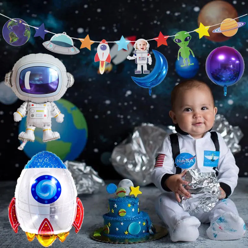 Новая космическая тема вечерние космонавты и ракеты корабль Алюминиевая Фольга