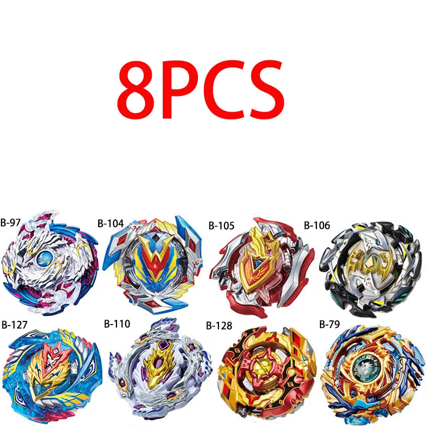 8pcs Новая комбинация Beyblade Burst набор игрушек Beyblades Арена Bayblade Metal Fusion 4D с пусковым устройством спиннинг топ игрушки - Цвет: 8pcs