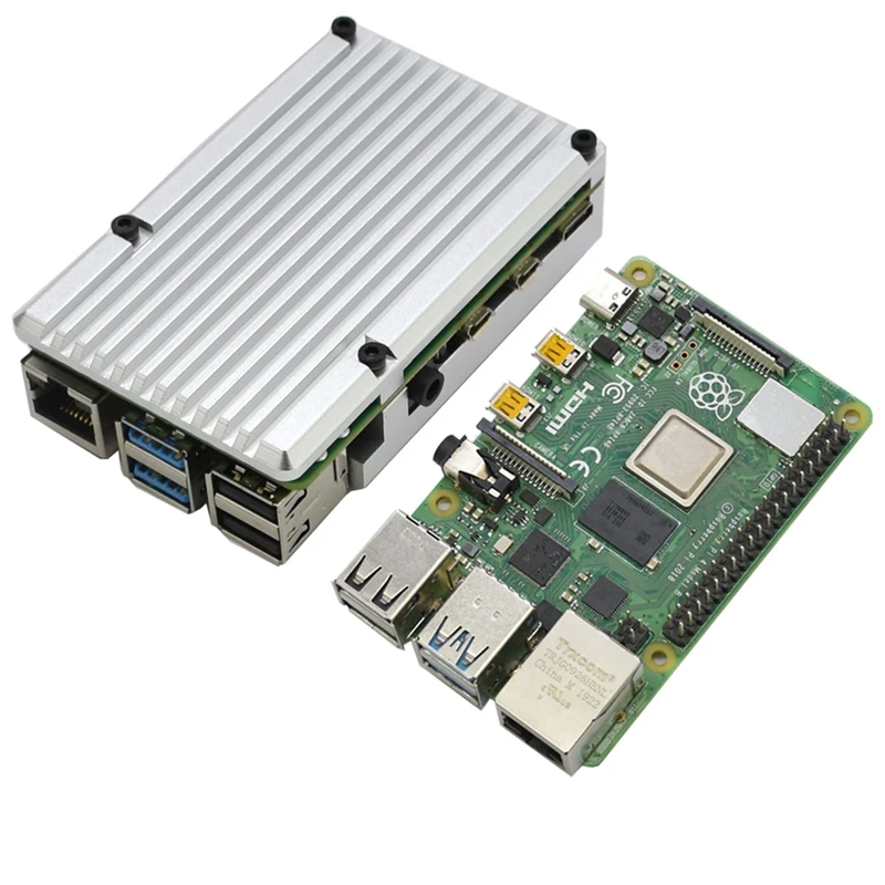 Для Raspberry Pi 4B 4G RAM DIY Kit Поддержка 2 4/5 0 GHz WIFI Bluetooth 5 с алюминиевым CNC сплавом защитный