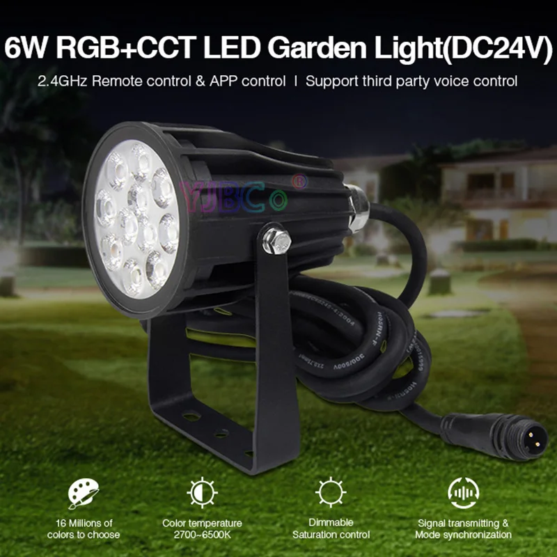 Miboxer FUTC08 6 Вт RGB + CCT светодиодный садовый светильник 24 В постоянного тока