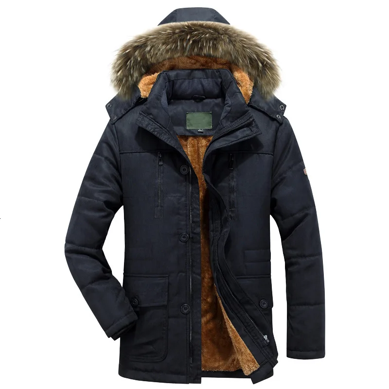 

Winter Jacket Parka-Men Thicken Warm Jackets Mens Outwear Windproof Fur Hooded Collar Parkas 6XL Clothes 2019 Abrigo Hombre