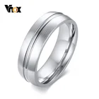 Обручальное кольцо Vnox из нержавеющей стали для мужчин, простое кольцо с тонкой подкладкой 6 мм, нежный повседневный мужской Подарок на годовщину