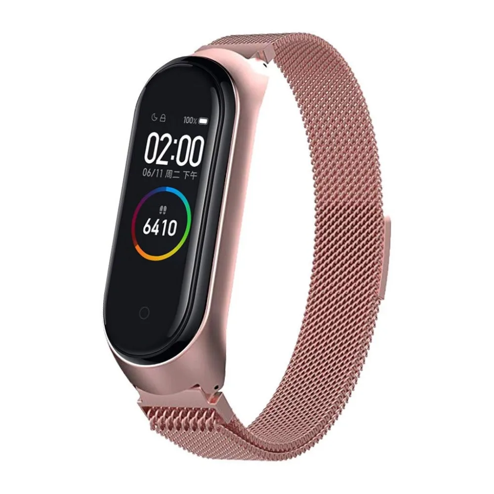 Mi lanese магнитный ремешок для Xiaomi mi Band 4 Смарт-часы из нержавеющей стали для Xiao mi Band 4 сменный Браслет# SW