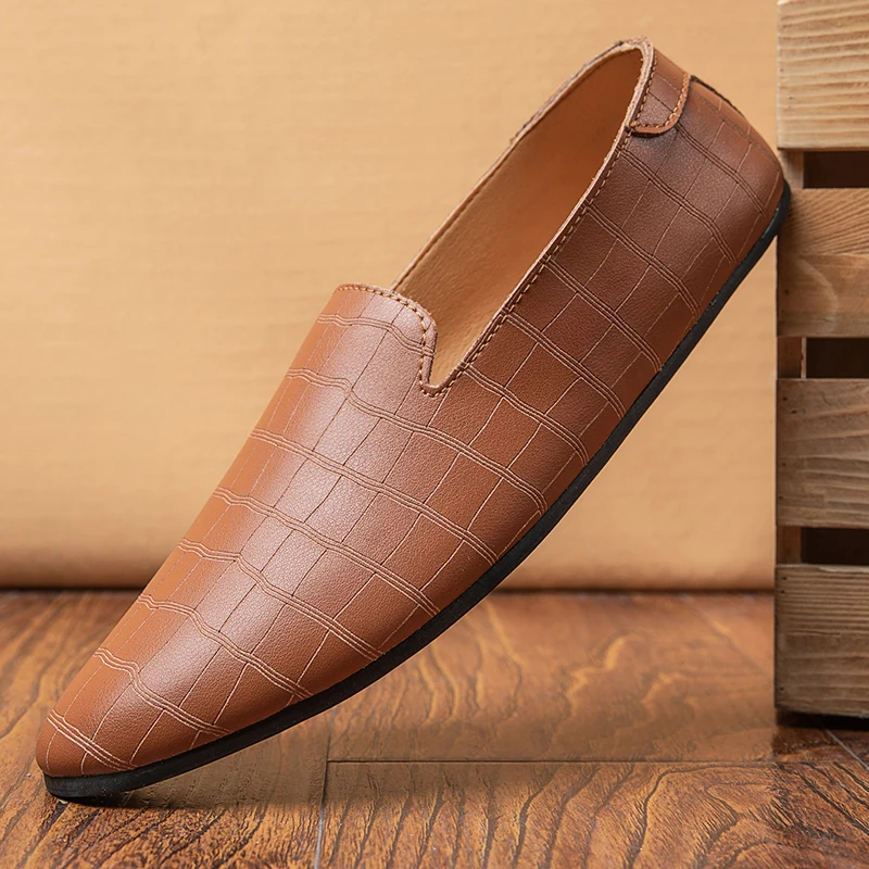 

Leather Casual Slip On Men's Moccasins Men Shoes Loafers Mocassin Homme Footwear Man Driving Shoes