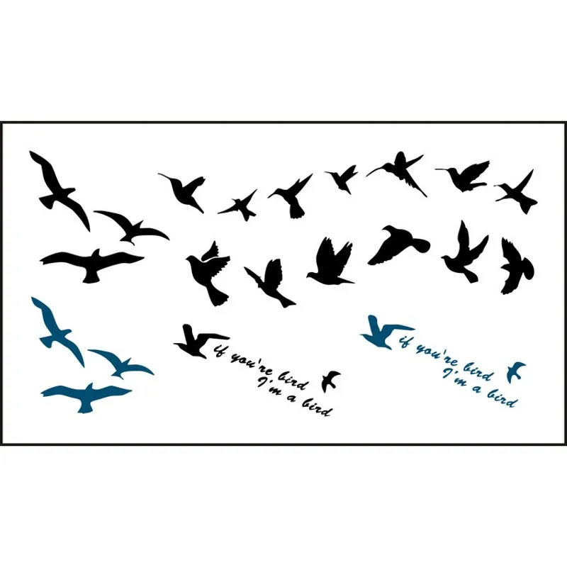 

Waterproof Temporary Tattoo Stickers Butterfly English Letters Flower Tattoos Flower Body Art Arm Fake Tatoo Women Men 1PCS