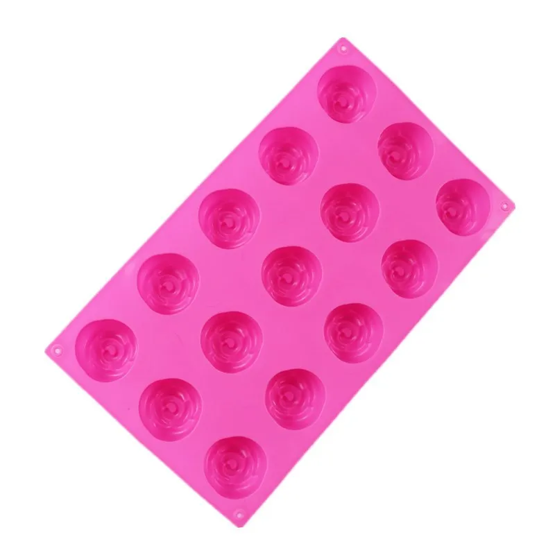 Силиконовая форма для выпечки цветы розы 15 цветов | Дом и сад