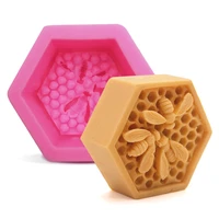 3d honeycomb bee fondant silicone mold diy chocolate mousse cake decoration handmade soap mold