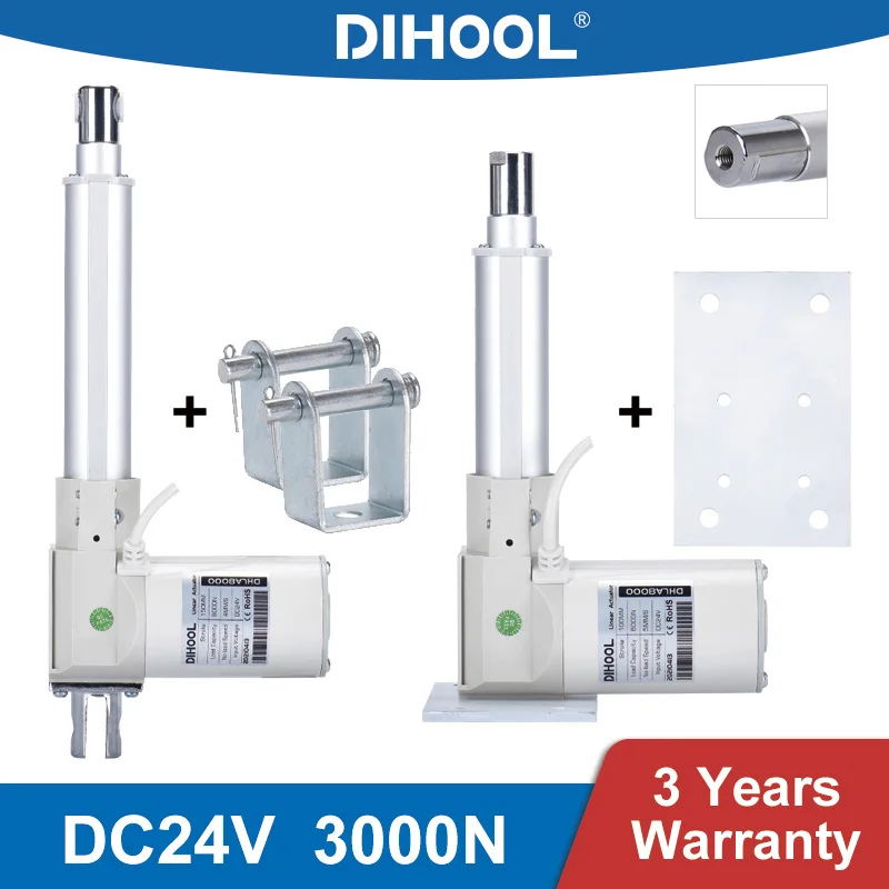 

Electric Linear Actuator DC24V Remote Controller Motor 3000N Load 100mm 300mm Lift Table 800mm 1000mm Replaceable Mounting Joint