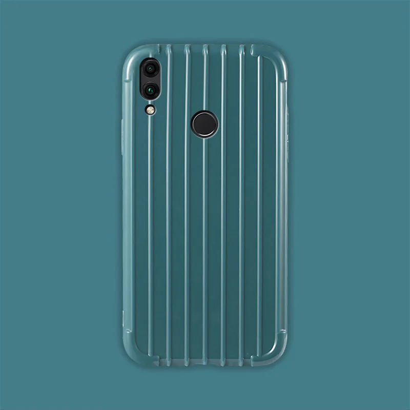 Роскошный чемодан для huawei honor 8C чехол Модный милый силиконовая задняя крышка
