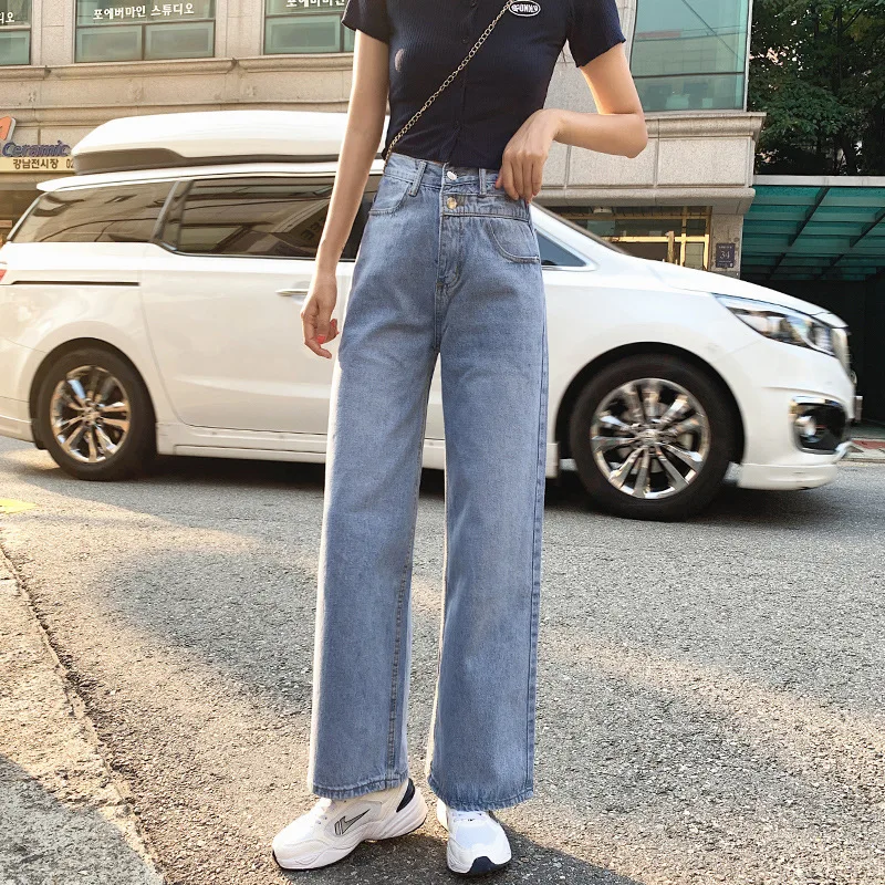 Женские джинсы весна-осень модные INS новые винтажные женские высокая талия