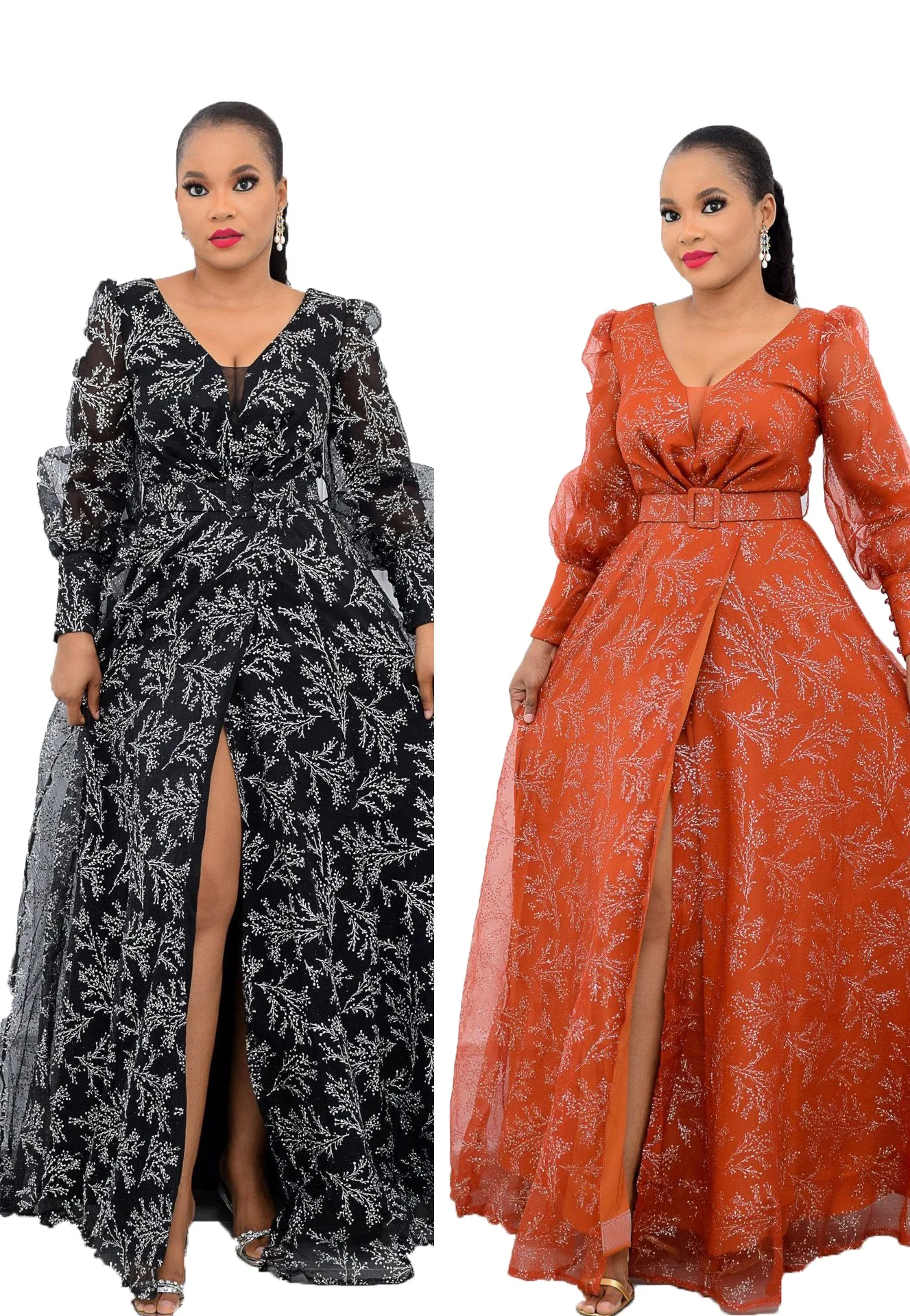 

Somoshein S-2xl Fall Newest Loose High Waist Black V Neck Women Dresses Elegance Long Dress With Sashes Wholesale Dropshopping