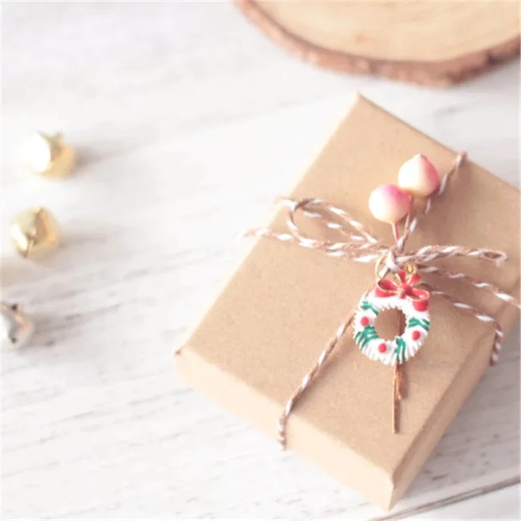 2 мм 2-слойная веревка из хлопка лента для подарка украшение на свадьбу Рождество