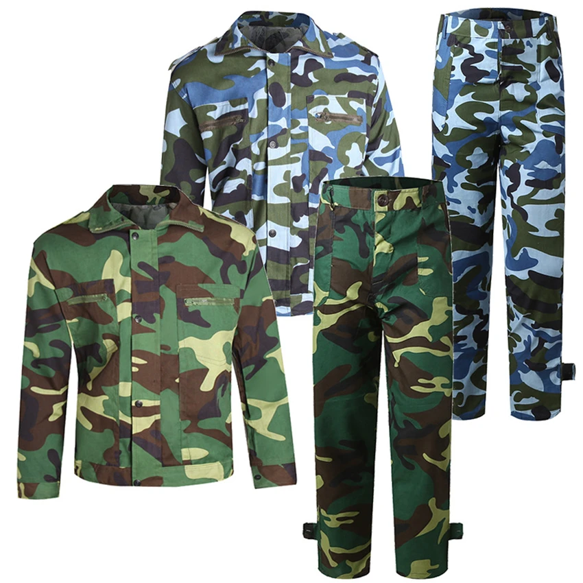 

Military Uniforms for Man Long Sleeve Tactical Training Outdoor Clothes Camouflage Combat Army Suit Militar Soldier Work Wear