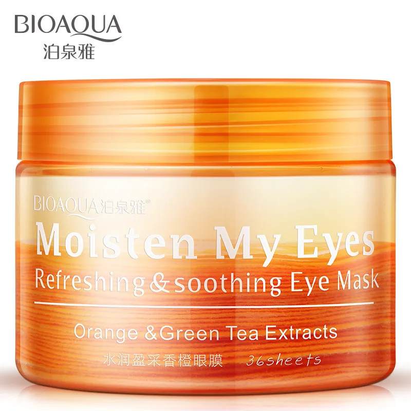 

BIOAQUA 36pcs/Bottle Orange&Green Tea Extracts Eye Mask Patch Moisturizing Anti Wrinkle Remove Eye Pouch Fine Lines Fading