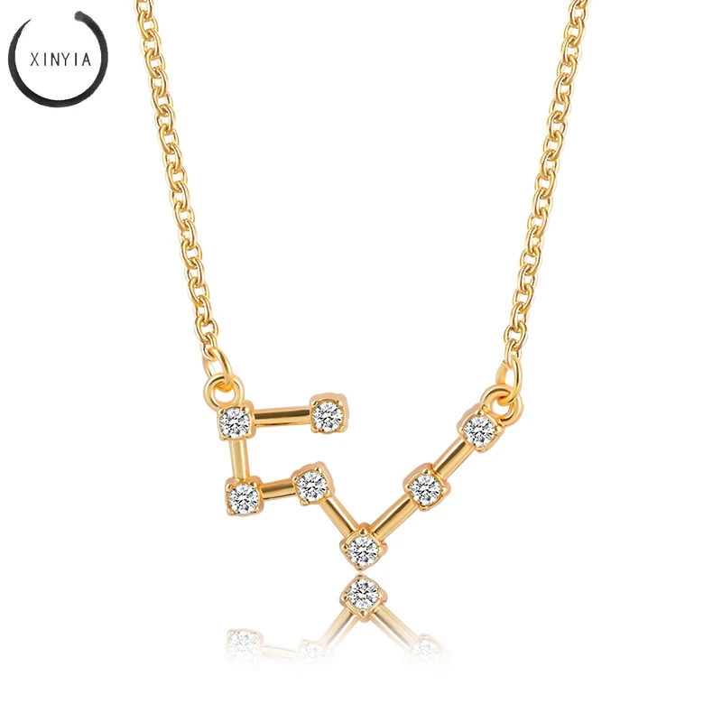 

Fashion 12 Zodiac Constellation Necklace Virgo Necklace Horoscope Astrology Jewelry for Woman