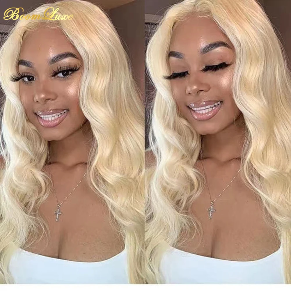 613 Honey Blonde Human Hair Wigs for Black Women 13x4 Transparent Lace Front 150% Density Brazilian Body Wave Human Hair Wigs