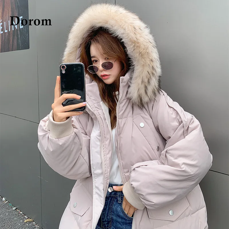 

Winter Cotton Padded Hooded Jacket Women Coats Thick Warm Loose Puffer Parka Female 2021 Fashion Zippers Casual Oversize Outwear
